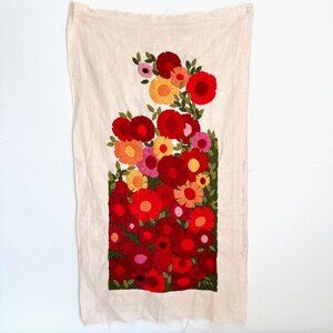 VINTAGE 1970s CREWEL EMBROIDERY PARAGON NEEDLECRAFT LINEN  NO.0926 UNFRAMED